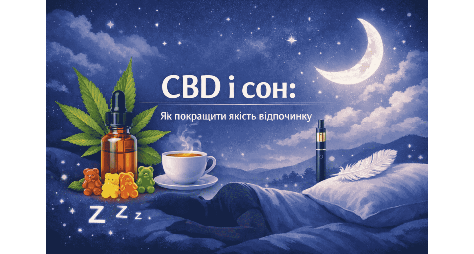 CBD ДЛЯ ПОКРАЩЕННЯ СНУ І ЯКІСНОГО ВІДПОЧИНКУ