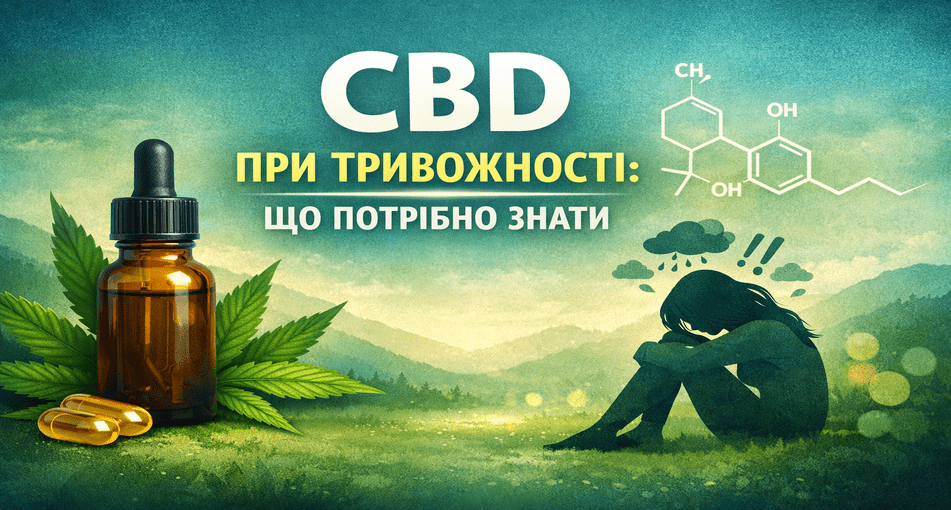 CBD ДЛЯ ЗНИЖЕННЯ ТРИВОЖНОСТІ