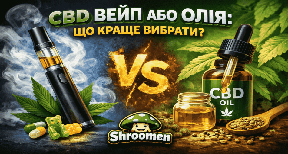 CBD ВЕЙП АБО ОЛІЯ: ЩО КРАЩЕ ВИБРАТИ