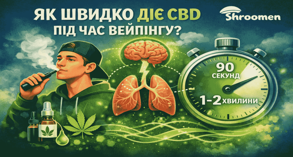 CBD ВЕЙП З ШВИДКИМ І М'ЯКИМ ЕФЕКТОМ