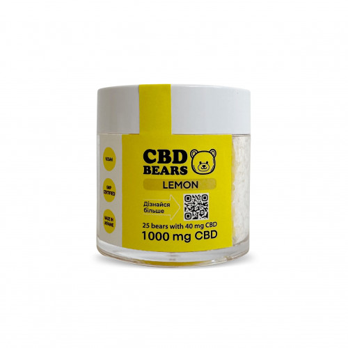 CBD жувальні ведмедики з магнієм Deep Relax — лимонні цукерки для розслаблення