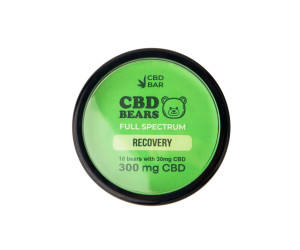 Желейные мишки CBD Full Spectrum "Recovery" со вкусом яблока, 300мг CBD
